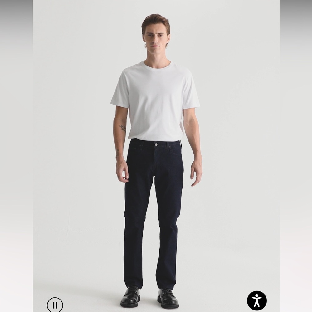 Adriano Goldschmied The Graduate Tailored Leg Black Denim 38 waist